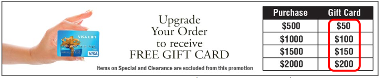 DDC: Eligible gift cards banner